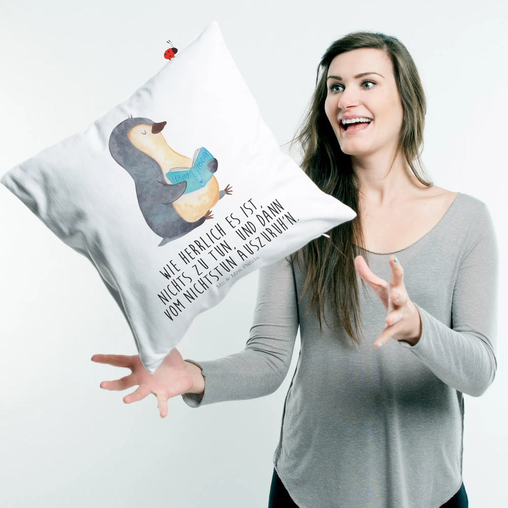 Cushion Penguin A book sofakissen, Kopfkissen 40x40, Sofakissen, Kissen 40x40 Waschbar, Kissenhülle 40x40, Kissen 40x40, Couchkissen, Dekokissen Sofa, Kopfkissen, Kissenbezüge, sitzkissen, Dekokissen 40x40, Zierkissen, Sofakissen 40x40, Kissenbezug 40x40, Motivkissen, Dekokissen, Kissenhülle, Kissen, Pinguin, Pinguine, Freizeit, Bücherwurm, Lesen, Faulenzen, Nichtstun, Ferien, Buch, Urlaub