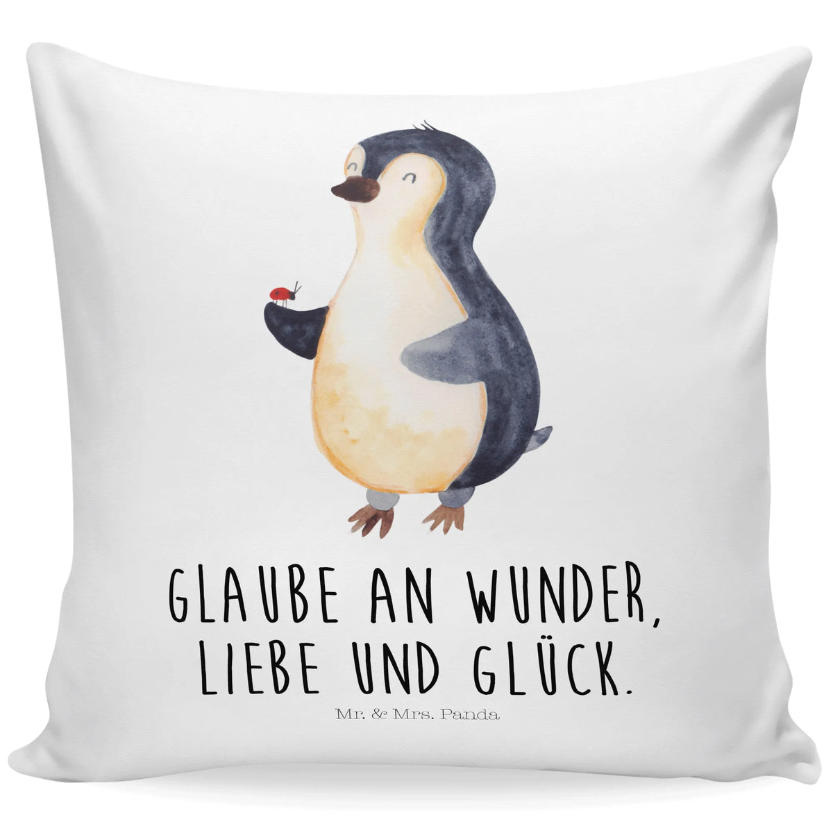 Cushion Penguin ladybug Penguins, North Pole, penguins, joy, wonder, joy of life, ladybird