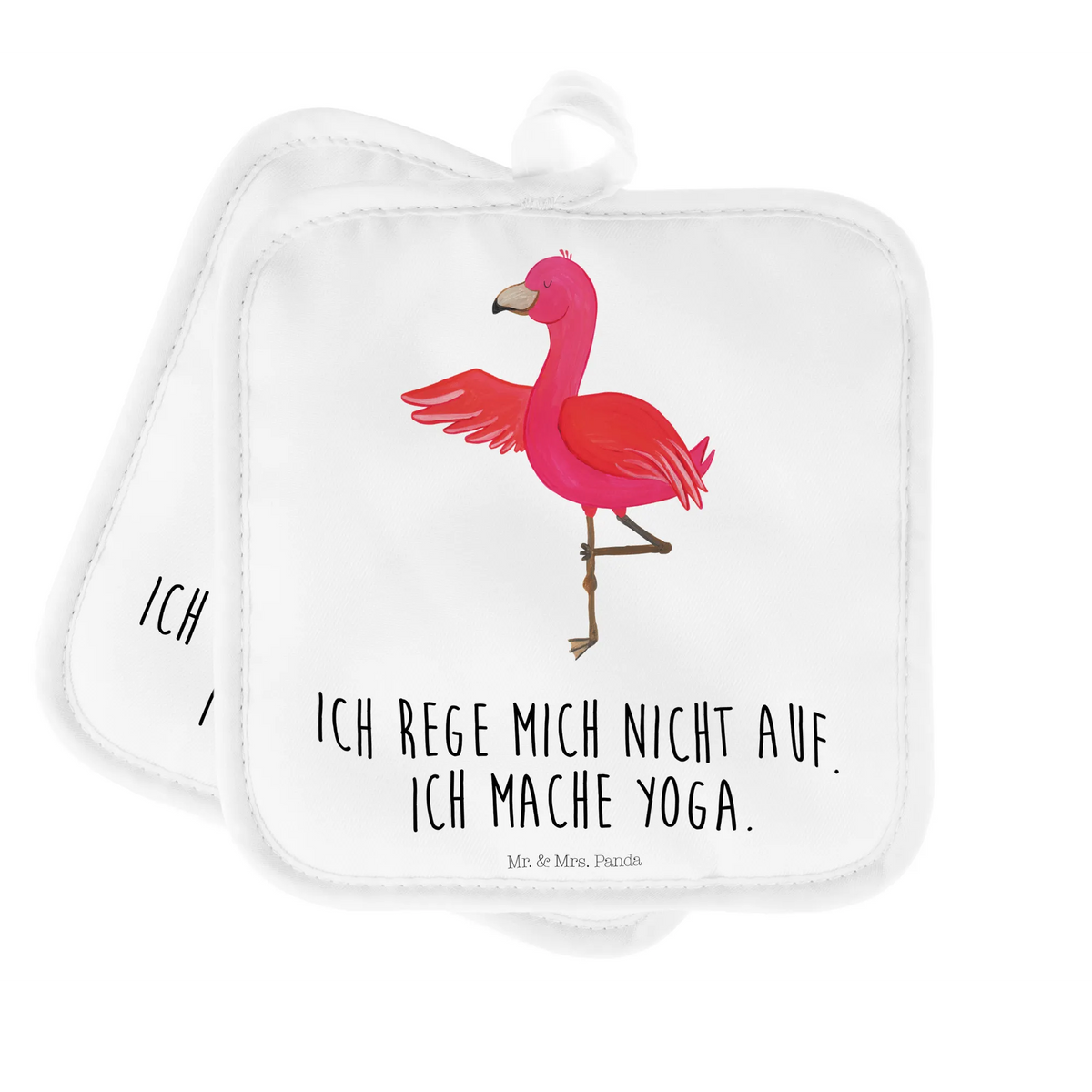 Pot holder flamingo yoga Topflappenset, Topflappen 2er Set, Topfuntersetzer, Doppel Topflappen, topfhalter, Topflappen Set, Zwei Topflappen, Topflappen im Doppelpack, Ofenlappen, 2er Set Topflappen, Kochlappen, Topflappen, Flamingo, Entspannung, Ärger, Tiefenentspannung, Achtsamkeit, Aufregen, Namaste, Vogel, Yoga-Übung, Yoga