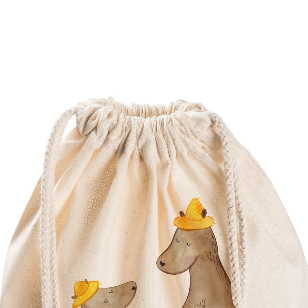 Drawstring bag Bears with hats sports bag, gym bag, carrier bag, hipster, jute bag, bag, Family, Father's Day, Mother's Day, brother, sister, Mom, Dad, father-son, father's day, dad, father, favourite person, daddy, sons, bear, son, family, role model, child, children