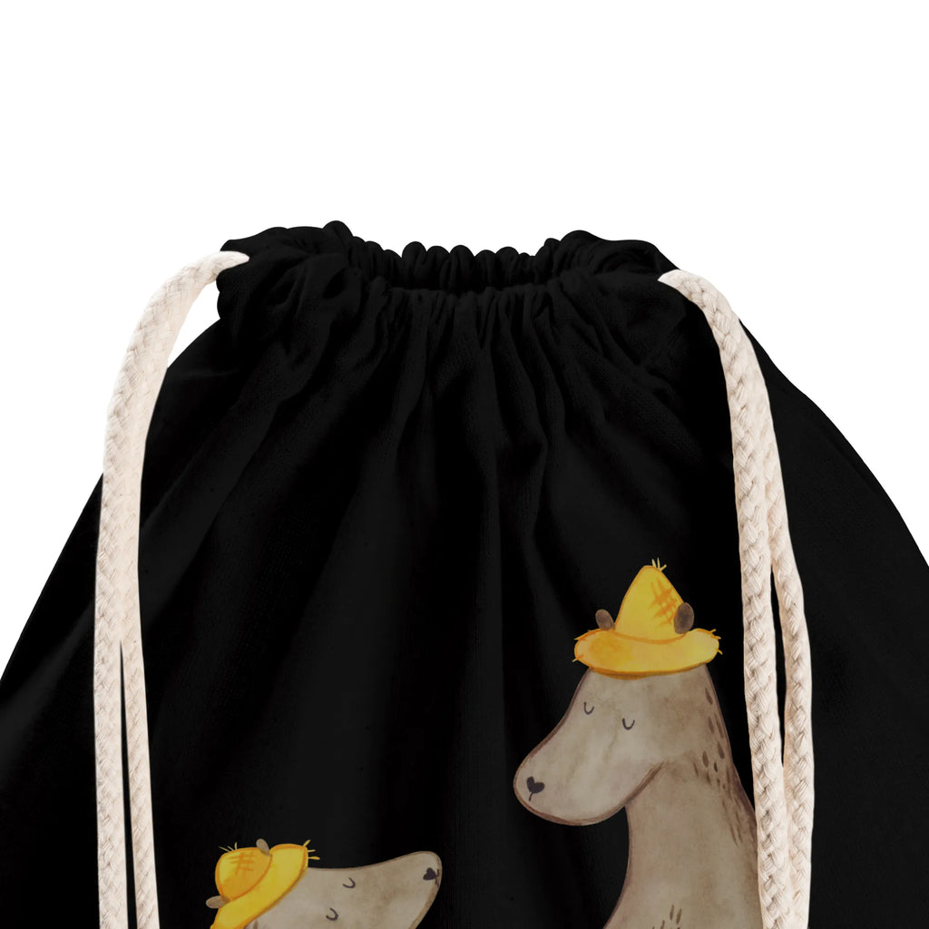 Drawstring bag Bears with hats sports bag, gym bag, carrier bag, hipster, jute bag, bag, Family, Father's Day, Mother's Day, brother, sister, Mom, Dad, father-son, father's day, dad, father, favourite person, daddy, sons, bear, son, family, role model, child, children