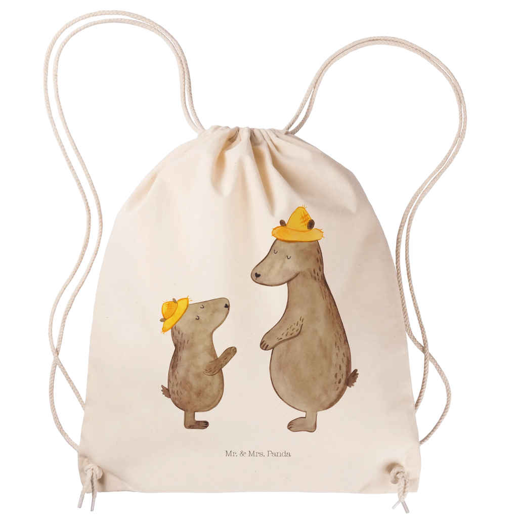 Drawstring bag Bears with hats sports bag, gym bag, carrier bag, hipster, jute bag, bag, Family, Father's Day, Mother's Day, brother, sister, Mom, Dad, father-son, father's day, dad, father, favourite person, daddy, sons, bear, son, family, role model, child, children