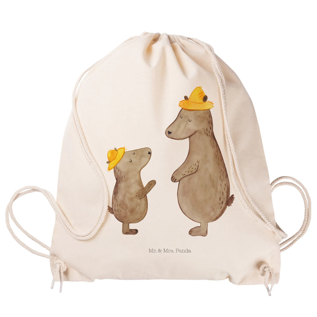 Drawstring bag Bears with hats sports bag, gym bag, carrier bag, hipster, jute bag, bag, Family, Father's Day, Mother's Day, brother, sister, Mom, Dad, father-son, father's day, dad, father, favourite person, daddy, sons, bear, son, family, role model, child, children