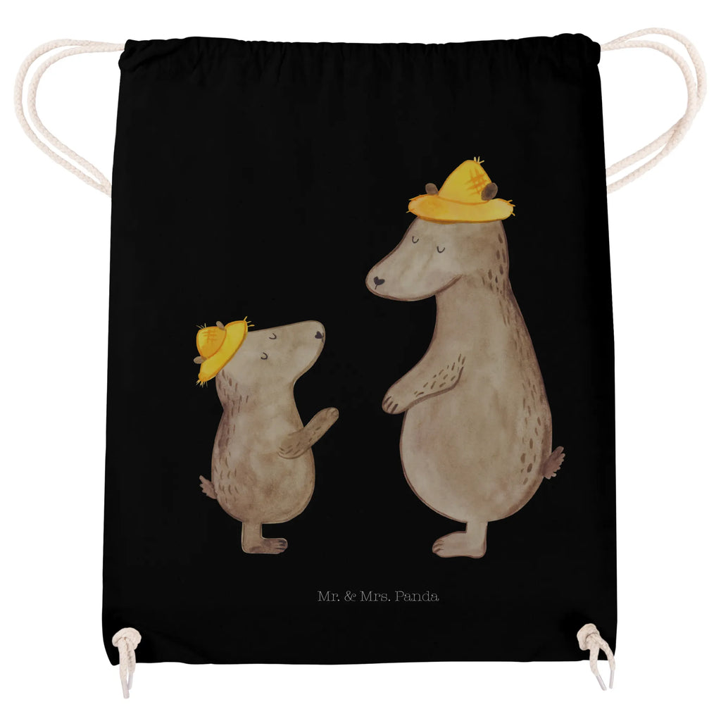 Drawstring bag Bears with hats sports bag, gym bag, carrier bag, hipster, jute bag, bag, Family, Father's Day, Mother's Day, brother, sister, Mom, Dad, father-son, father's day, dad, father, favourite person, daddy, sons, bear, son, family, role model, child, children
