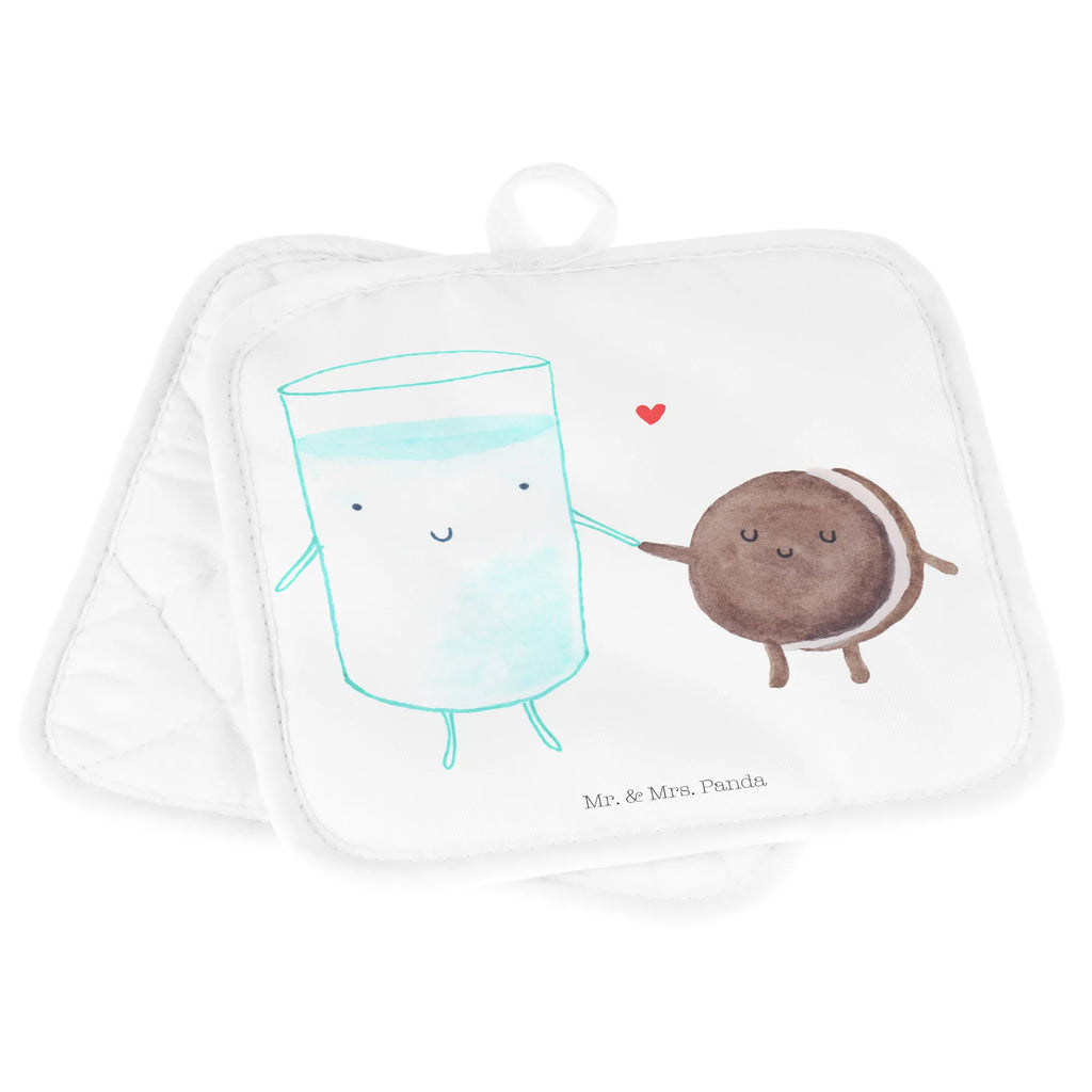 2er Set Topflappen  Milch Keks Topflappenset, Topflappen Set, Topflappen 2er Set, Topfuntersetzer, Topflappen, Topfhandschuhe, topfhalter, 2er Set Topflappen, Gute Laune, Tiermotive, Tiere, Lustige Sprüche, Keks, Perfektes Paar, Milk, Motiv Süß, Cookie, Romantisch, Einladung Frühstück, Kaffee, Kekse, Milch