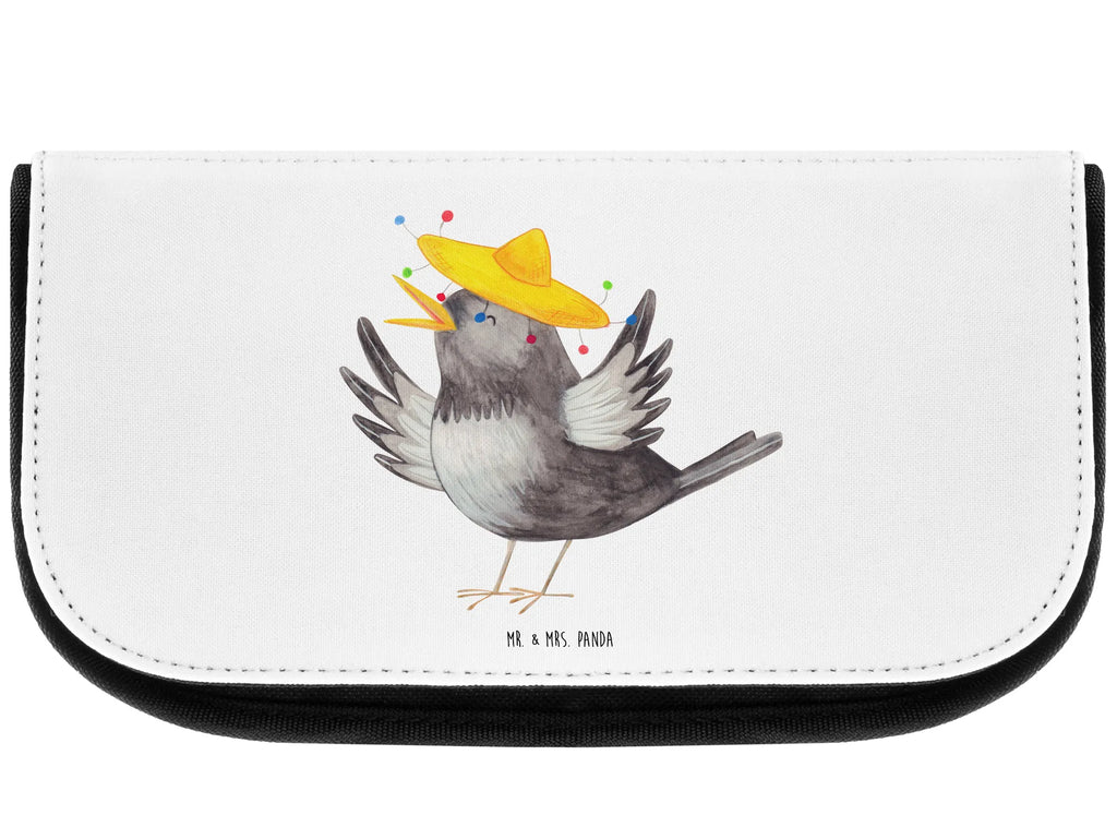 Cosmetics bag Crow sombrero Make-up bag, Mudflap case, Cosmetic bag, Bag, Wallet, Toilet bag, Cosmetics, Sludge bag, small animals, cute, funny, cute animal motives, hand drawn, small world, funny sayings, good mood, happy, gifts, gift ideas, special gifts, animal lover, card, Motivation, Happiness Saying, Bird, Saying positive, Birds, Raven, Magpie, Be happy