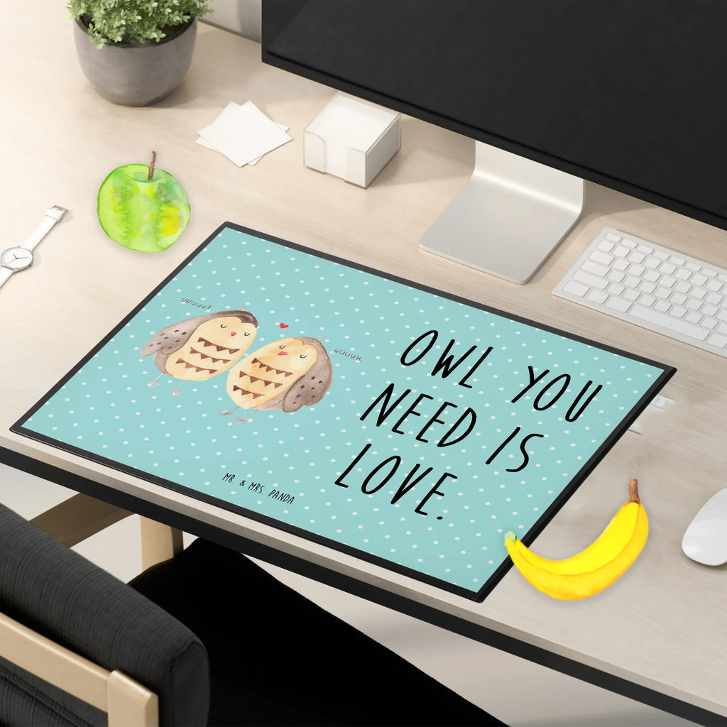 Schreibtischunterlage Eulen Liebe Schreibtischunterlage Groß, Schreibunterlage, Bürobedarf, Büroartikel, Schreibwaren, Schreibtisch Unterlagen, Schreibtischauflage, Eule, Wortspiel lustig, Owl, Hochzeit Spruch, Eule Deko, Liebe Spruch, All you need is love, Freund, Freundin Geschenk, Liebe