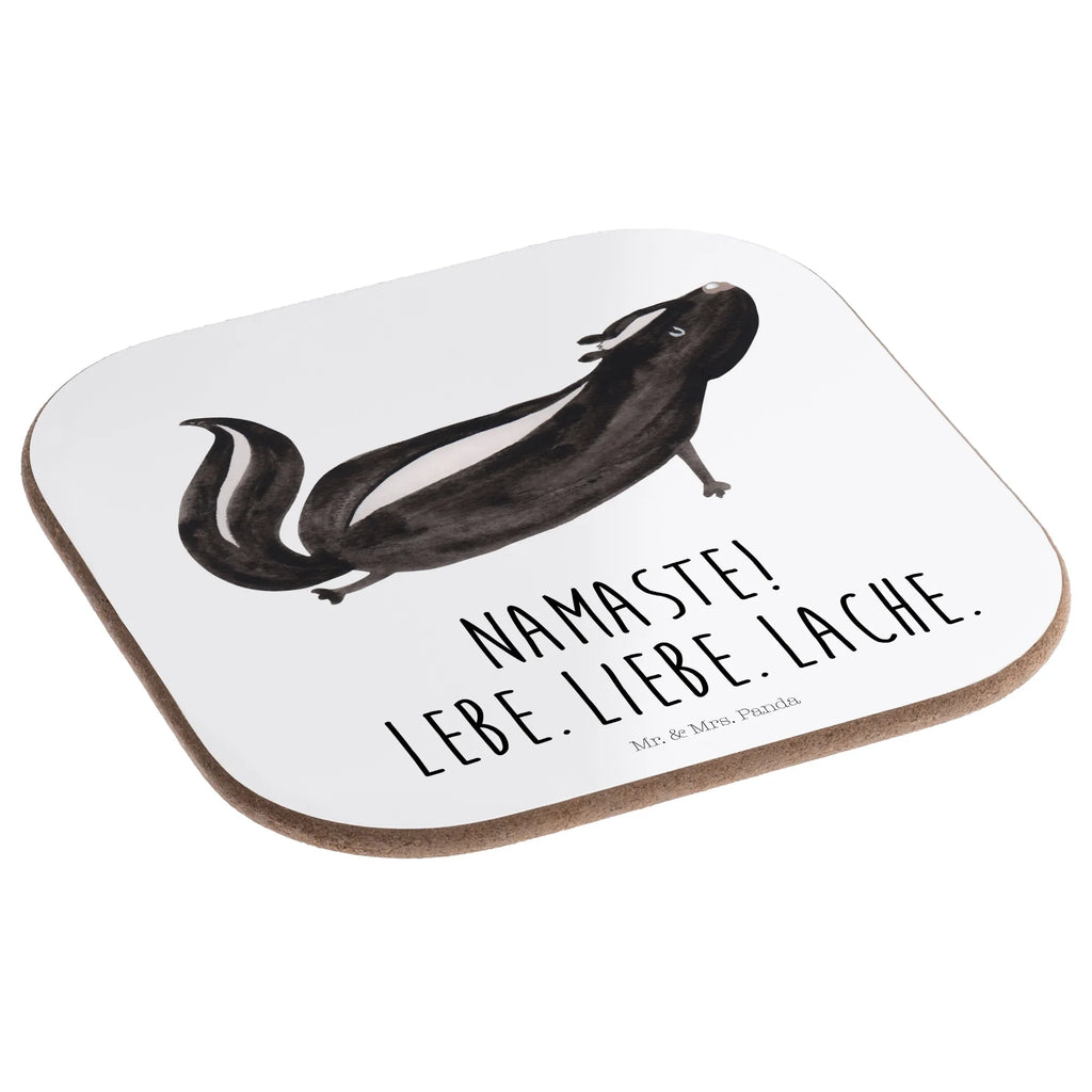 Square coaster skunk yoga Untersetzer für Gläser, Untersetzer Gläser, Korkuntersetzer, Bierdeckel, Untersetzer aus Holz, Glasuntersetzer, Tassen Untersetzer, Getränkeuntersetzer, Holzuntersetzer, Untersetzer Design, Untersetzer, Untersetzer Holz, Stinktier, Skunk, Yoga, Stinker, Stinki, Liebe, Raubtier, Wildtier, Lache, Namaste, Lebe