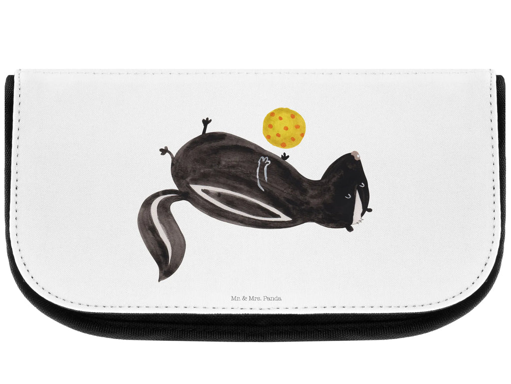 Kosmetiktasche Stinktier Ball Beautybag, Waschbeutel, Necessaire, kleines Täschchen, Schminktasche, utensilientasche, Kulturbeutel, Make-Up Bag, reiseschminktasche, kosmetik beutel, Kosmetiktasche, hygiene tasche, toilettenbeutel, Toilettentasche, zubehörtasche, reise kosmetiktasche, Schminkbeutel, Schminktäschchen, Waschtasche, beauty tasche, Beauty Bag, kulturtäschchen, Kulturtasche, bad tasche, kosmetiktäschchen, Reisenecessaires, beauty case, Organizer Tasche, Stinktier, Skunk, Weisheit, Raubtier, Wildtier, Stinker, Verspielt, Stinki