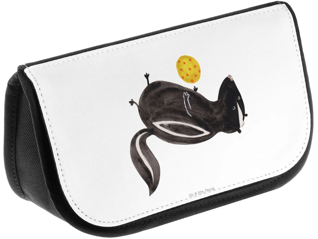 Kosmetiktasche Stinktier Ball Beautybag, Waschbeutel, Necessaire, kleines Täschchen, Schminktasche, utensilientasche, Kulturbeutel, Make-Up Bag, reiseschminktasche, kosmetik beutel, Kosmetiktasche, hygiene tasche, toilettenbeutel, Toilettentasche, zubehörtasche, reise kosmetiktasche, Schminkbeutel, Schminktäschchen, Waschtasche, beauty tasche, Beauty Bag, kulturtäschchen, Kulturtasche, bad tasche, kosmetiktäschchen, Reisenecessaires, beauty case, Organizer Tasche, Stinktier, Skunk, Weisheit, Raubtier, Wildtier, Stinker, Verspielt, Stinki
