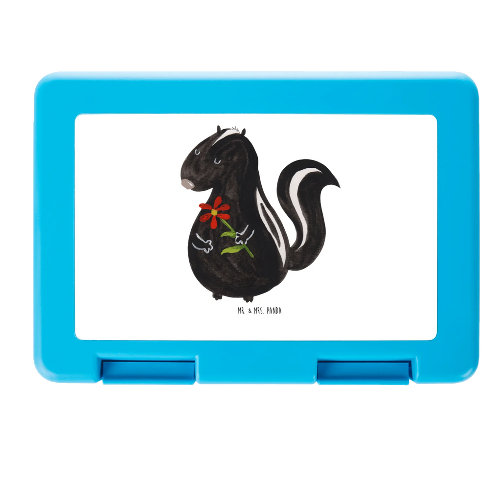 Pudełko na kanapki skunks kwiat Brotbox, Snackbox, Lunch box, Butterbrotdose, Brotzeitbox, Stinktier, Skunk, Wildtier, Raubtier, Stinker, Stinki, Tagträumer, verträumt, Dreams, Träume