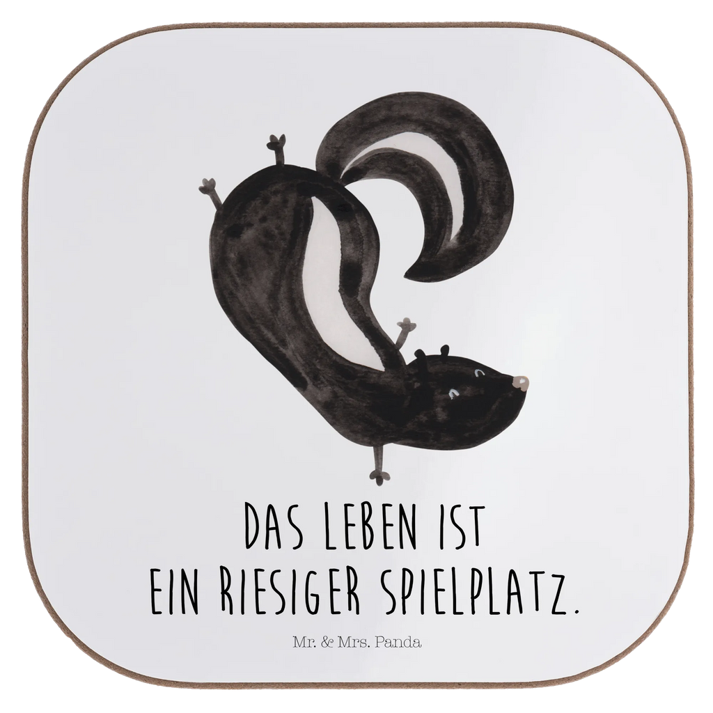 Square coaster skunk handstand Getränkeuntersetzer, Untersetzer, Untersetzer Gläser, Untersetzer Holz, Untersetzer Design, Glasuntersetzer, Bierdeckel, Korkuntersetzer, Untersetzer für Gläser, Untersetzer aus Holz, Tassen Untersetzer, Holzuntersetzer, Stinktier, Skunk, verpielt, Raubtier, Wildtier, Stinki, Spielplatz, Stinker, Kind