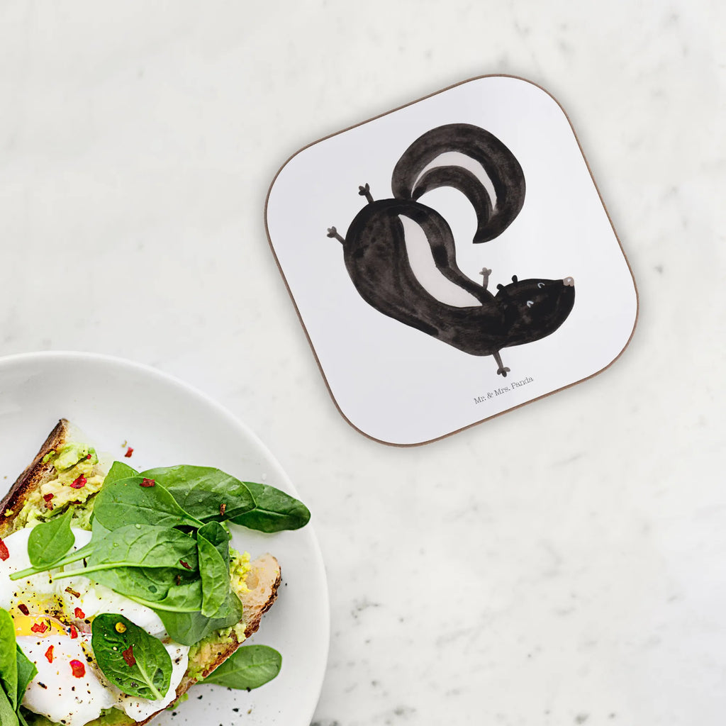 Square coaster skunk handstand Getränkeuntersetzer, Untersetzer, Untersetzer Gläser, Untersetzer Holz, Untersetzer Design, Glasuntersetzer, Bierdeckel, Korkuntersetzer, Untersetzer für Gläser, Untersetzer aus Holz, Tassen Untersetzer, Holzuntersetzer, Stinktier, Skunk, verpielt, Raubtier, Wildtier, Stinki, Spielplatz, Stinker, Kind