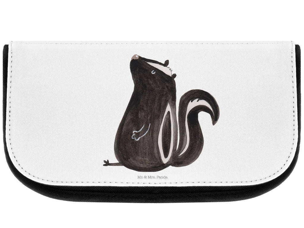 Kosmetiktasche Stinktier Sitzen Make-Up Bag, Kosmetiktasche, Waschtasche, kleines Täschchen, bad tasche, beauty case, toilettenbeutel, beauty tasche, Schminktäschchen, Reisenecessaires, kosmetiktäschchen, hygiene tasche, Toilettentasche, reise kosmetiktasche, Kulturtasche, Waschbeutel, Kulturbeutel, Beauty Bag, Necessaire, zubehörtasche, reiseschminktasche, Organizer Tasche, kosmetik beutel, Schminkbeutel, kulturtäschchen, utensilientasche, Schminktasche, Beautybag, Skunk, Stinktier, Stinker, Büro, Recht, Raubtier, Spruch, Besserwisser, Wildtier, Stinki