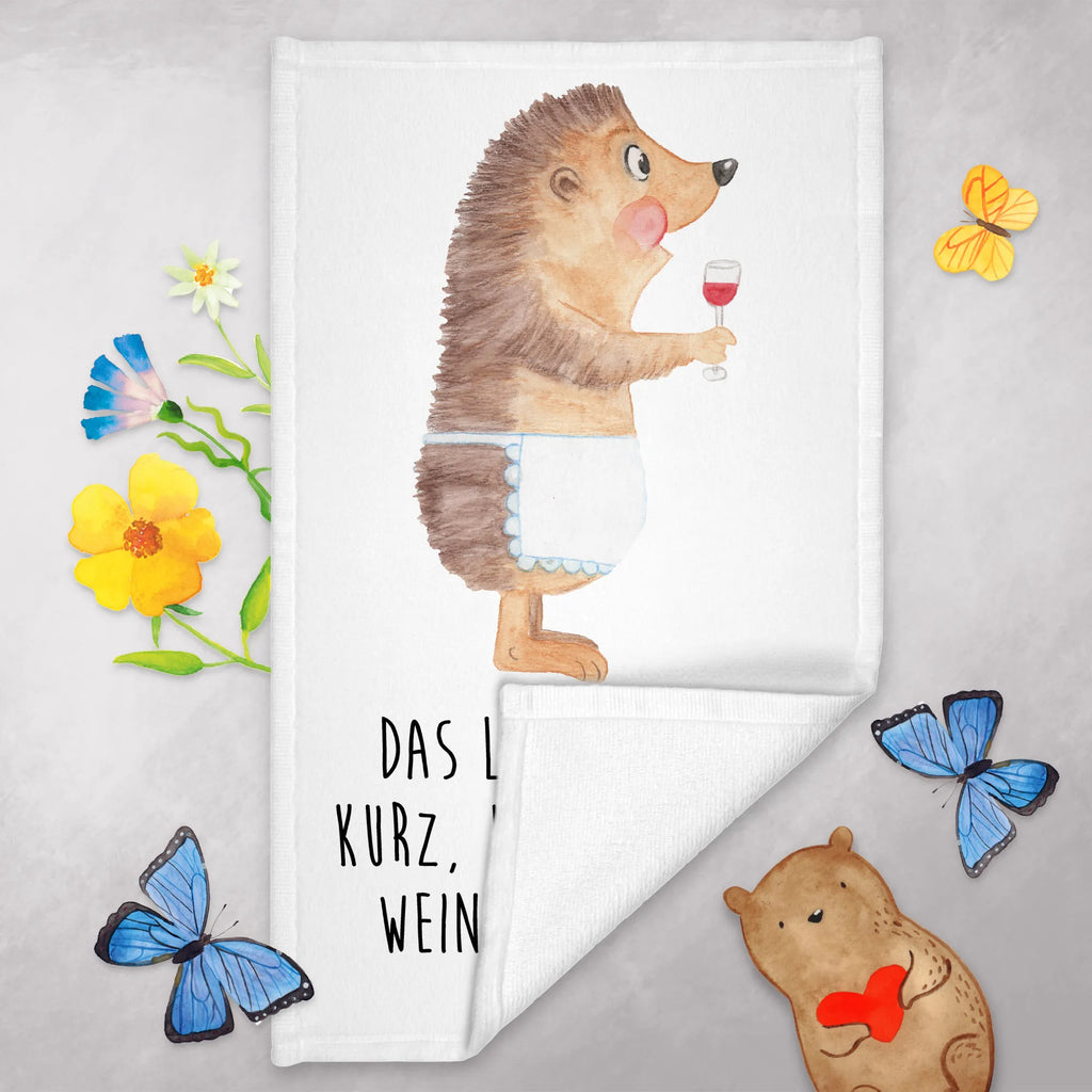 Hand towel Hedgehog wine Towel, bath towel, baby, towels, bathroom, big, children, small animals, cute, funny, cute animal motives, hand drawn, small world, funny sayings, good mood, happy, gifts, gift ideas, special gifts, animal lover, card, hedgehog, wine saying, drinking wine, gift wine drinker, wine decoration, gift wine lover, white wine, wine glass, red wine