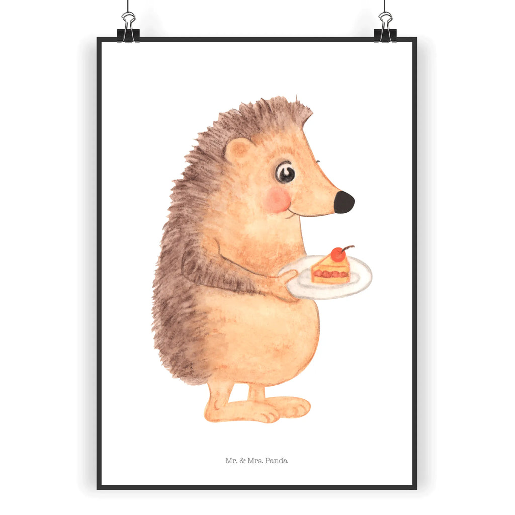 Poster Hedgehog piece of cake Wanddeko Bild, Mr. & Mrs. Panda Poster, Wanddeko, Wanddekoration, Designposter, Kinderposter, Raumdekoration, Kunstdruck, Wandposter, Handgemaltes Poster, Posterdruck, Küchenposter, Bild, Poster, Tiermotive, Gute Laune, lustige Sprüche, Tiere, Geburtstagskuchen, Einladung Party, Kuchen backen, Backen Geschenk, Torte, Kuchen, Essen Spruch, Igel