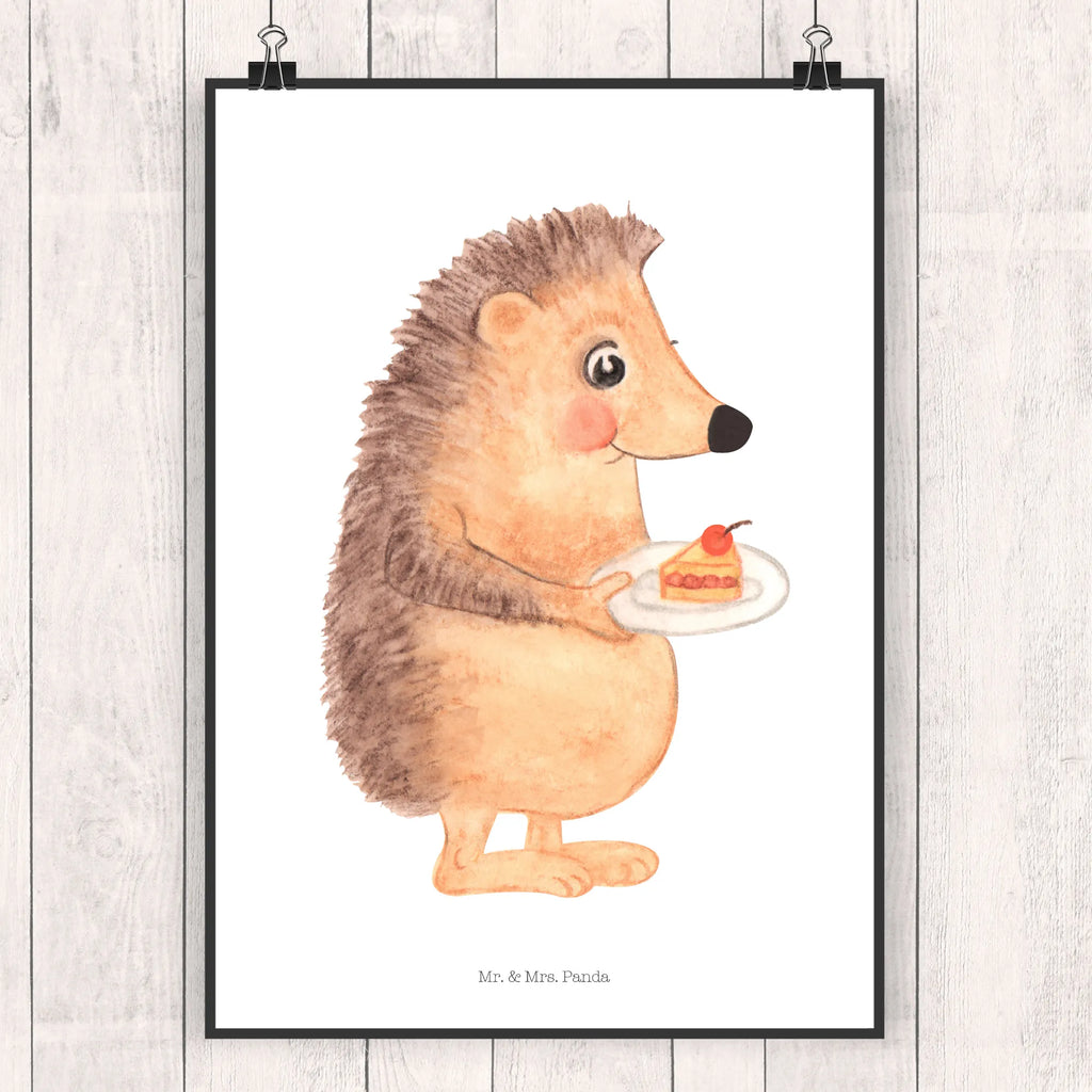 Poster Hedgehog piece of cake Wanddeko Bild, Mr. & Mrs. Panda Poster, Wanddeko, Wanddekoration, Designposter, Kinderposter, Raumdekoration, Kunstdruck, Wandposter, Handgemaltes Poster, Posterdruck, Küchenposter, Bild, Poster, Tiermotive, Gute Laune, lustige Sprüche, Tiere, Geburtstagskuchen, Einladung Party, Kuchen backen, Backen Geschenk, Torte, Kuchen, Essen Spruch, Igel