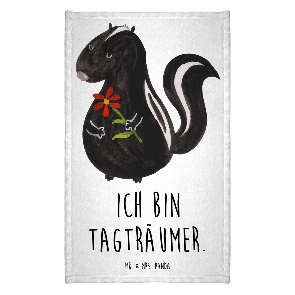 Hand towel skunk flower towels, bath towel, big, children, baby, bathroom, Towel, Skunk, dreamy, dreams, stinker, stink, skunk, predator, wild animal, daydreamer