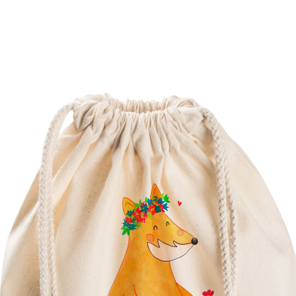 Drawstring bag Fox Flower sports bag, bag, carrier bag, jute bag, gym bag, hipster, fox, foxes, forest wildlife, clever as a fox, animal lover, flower, self-love, flowers, joy, girlfriends, motivation, me, flower girl, love, proof of love, girlfriend, fox girl