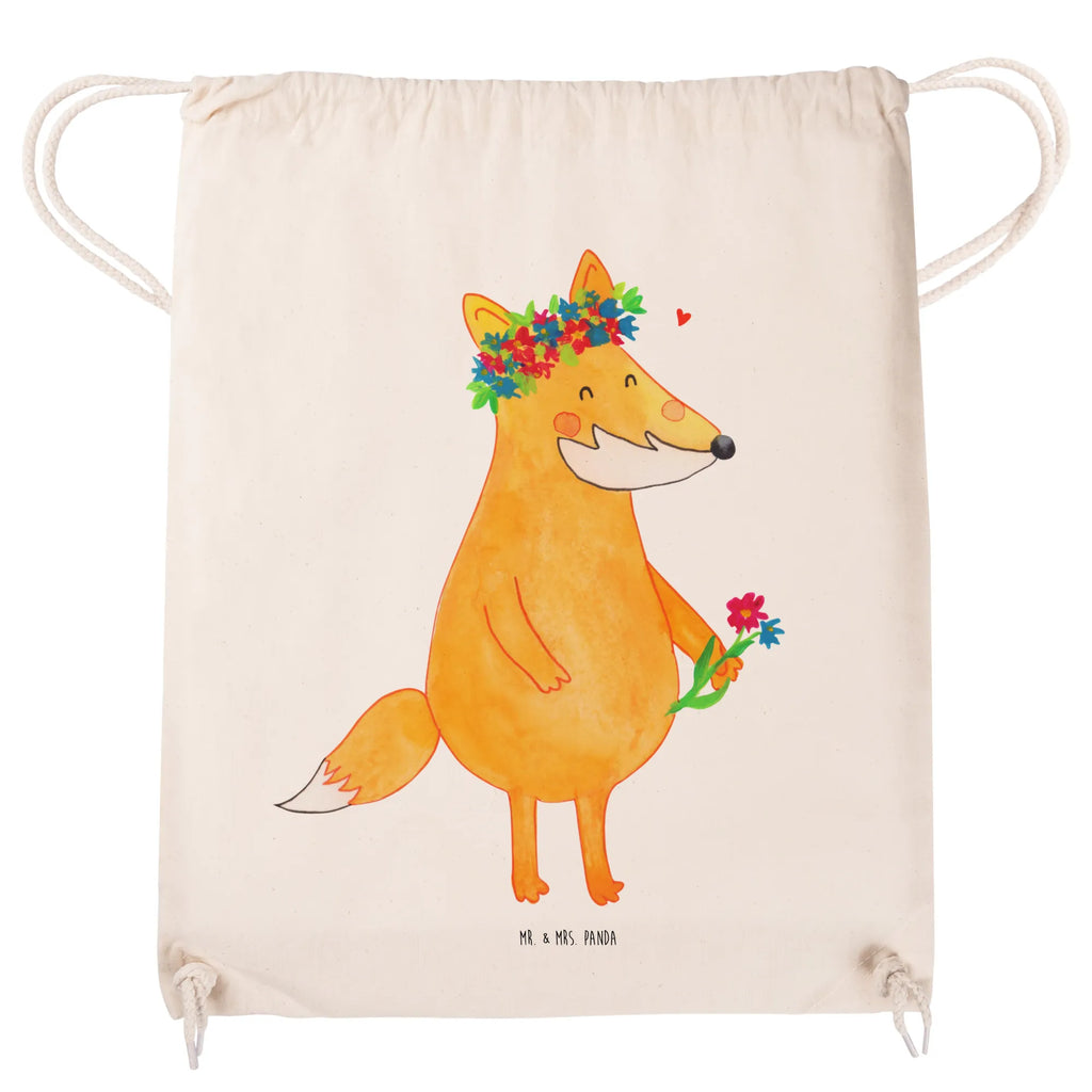 Drawstring bag Fox Flower sports bag, bag, carrier bag, jute bag, gym bag, hipster, fox, foxes, forest wildlife, clever as a fox, animal lover, flower, self-love, flowers, joy, girlfriends, motivation, me, flower girl, love, proof of love, girlfriend, fox girl