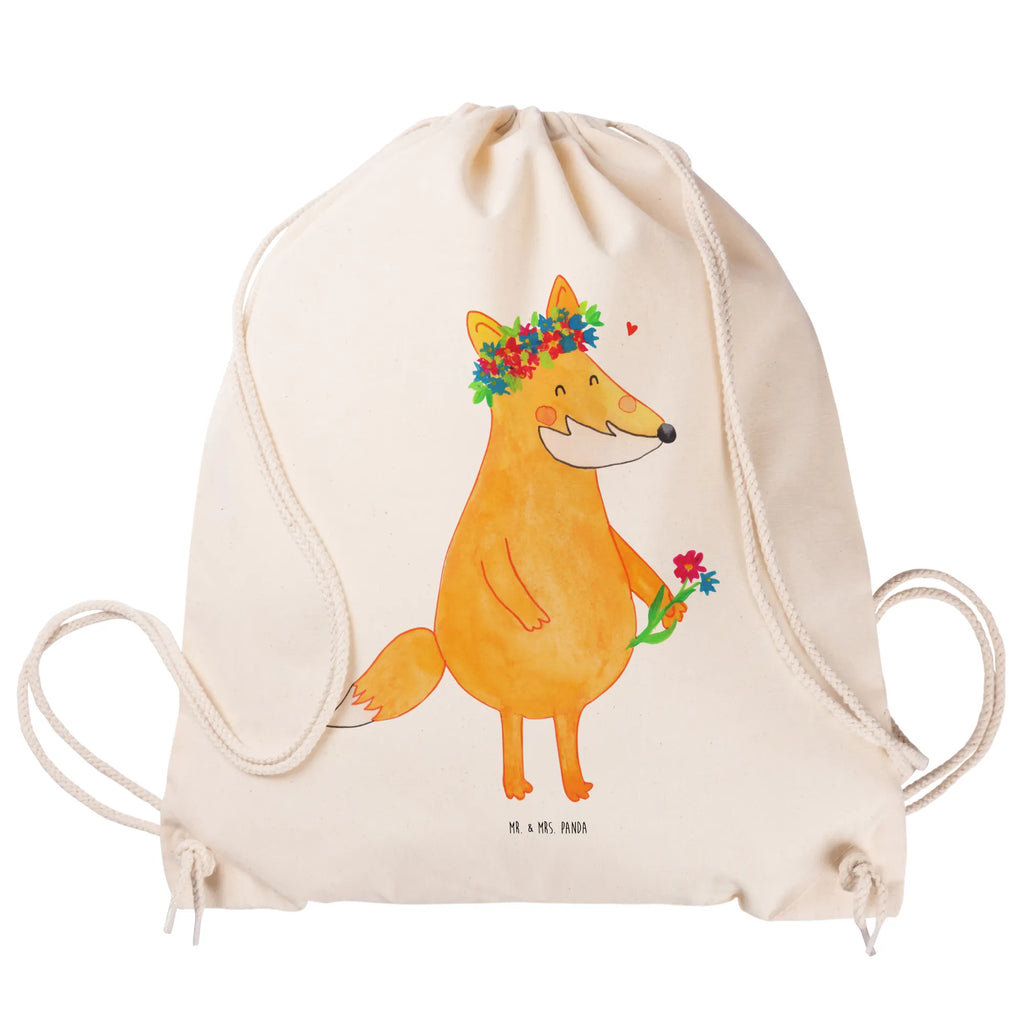 Drawstring bag Fox Flower sports bag, bag, carrier bag, jute bag, gym bag, hipster, fox, foxes, forest wildlife, clever as a fox, animal lover, flower, self-love, flowers, joy, girlfriends, motivation, me, flower girl, love, proof of love, girlfriend, fox girl