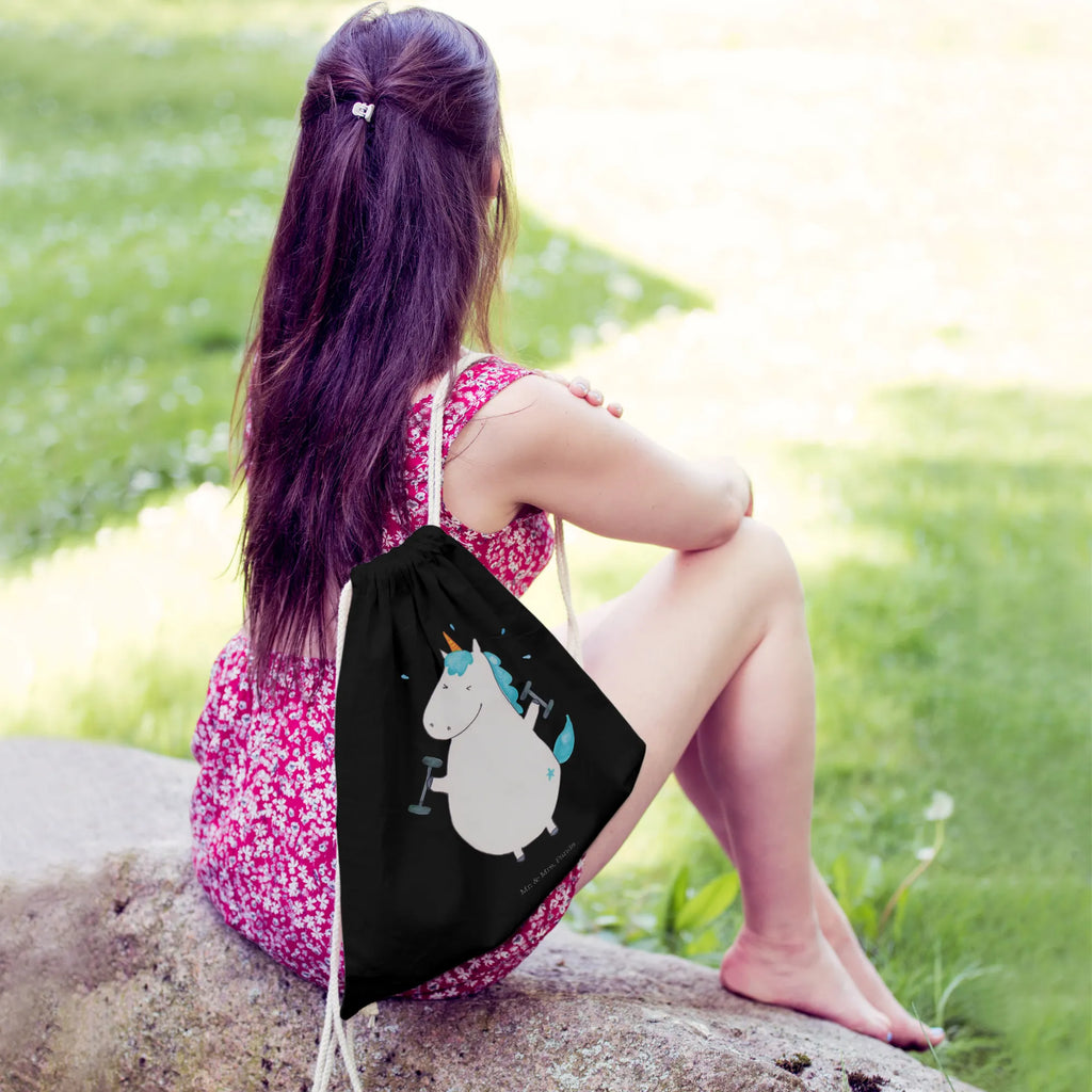 Drawstring bag unicorn fitness gym bag, jute bag, bag, carrier bag, sports bag, hipster, unicorn, unicorns, Gym, Sixpack, Dieting, Unicorns, Diet, model, English, Sports, Fitnessstudio, Fitness, Unicorn