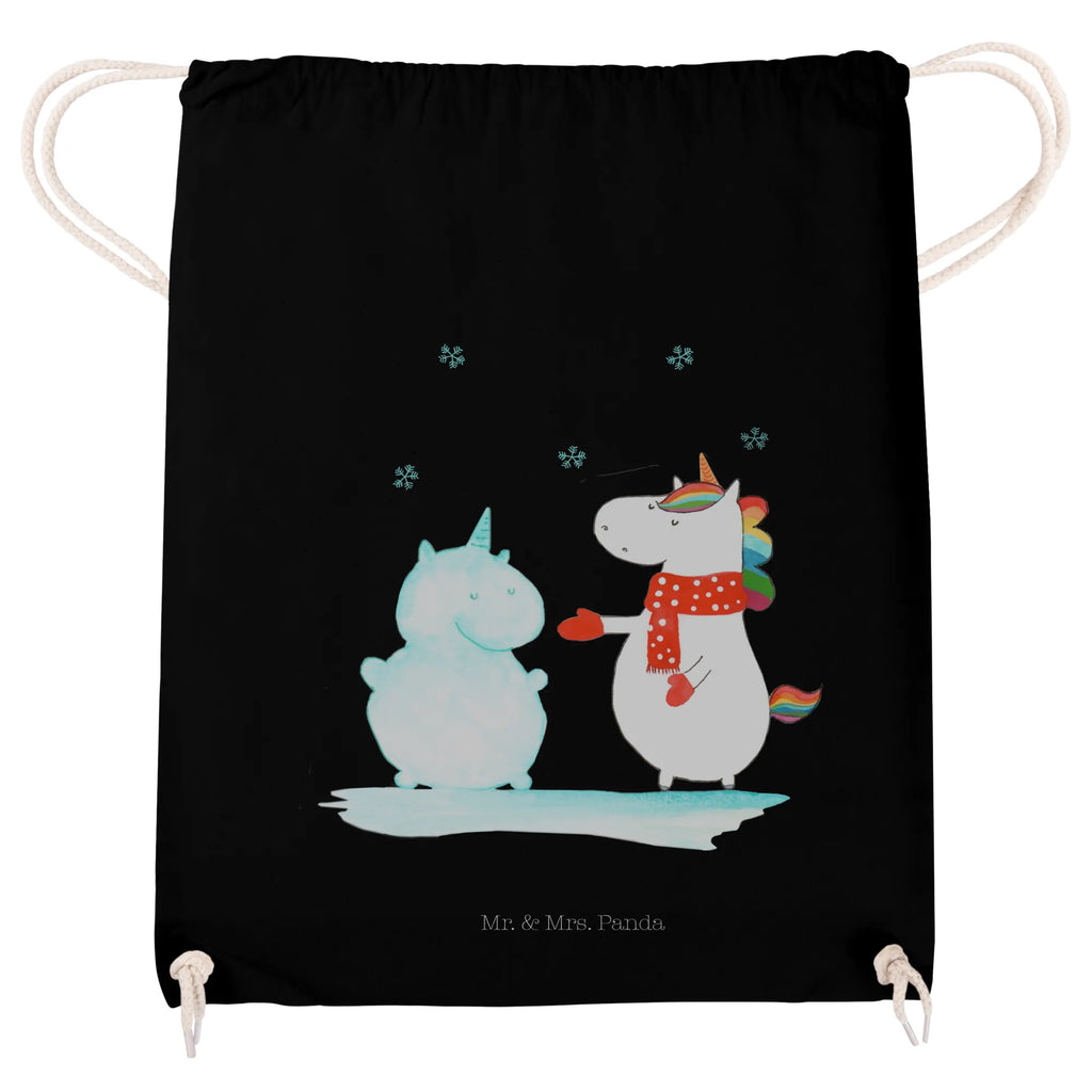 Drawstring bag unicorn snowman hipster, sports bag, gym bag, bag, jute bag, carrier bag, unicorn, unicorns, Cake, present, Cap, Gloves, Winter, Christmas Motif, Christmas, Snow, Snowman, Cold, X-Mas, Unicorn, winter gift