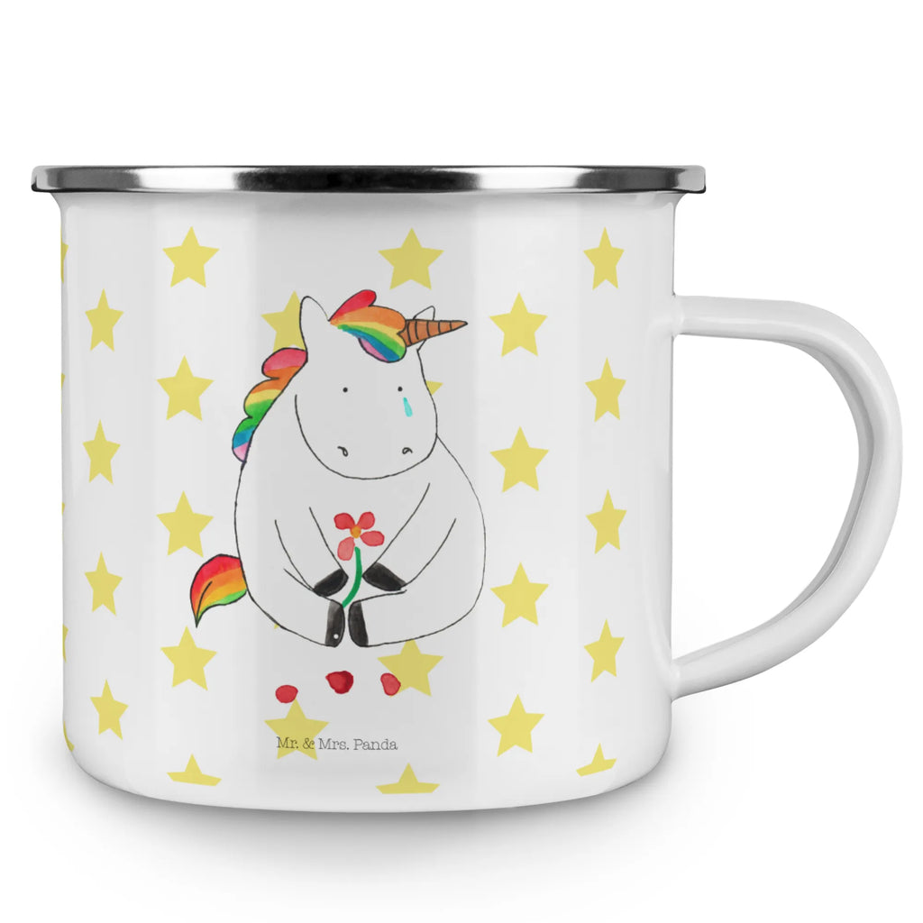 Camping Emaille Tasse Einhorn Traurig Emailletasse, wandertasse, Becher, Teetasse, blechbecher, Reisebecher, Emaille Becher, Teebecher, wanderbecher, Campingtasse, Blechtasse, Tasse, Emaille Tasse, Pott, Kaffeetasse, emaillebecher, Trinkbecher, Metalltasse, Kaffeebecher, becher emaille, Campingbecher, reisetasse, metallbecher, Tasse Emaille, Unicorn, Einhorn, Einhörner, Einhorn Deko, Grußkarte, Trauer, Blume, Freunde, Glitzer, Liebe, Trösten. Freundschaft