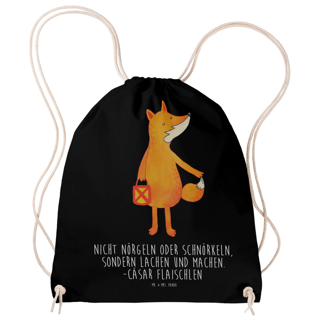 Drawstring bag Fox Lantern jute bag, gym bag, hipster, sports bag, bag, carrier bag, fox, foxes, forest wildlife, clever as a fox, animal lover, Caesar Otto Hugo Flaischlen, Saint Martin, Lantern, Lovesickness Spell, Fox, Spell comforting, Foxes, Lantern parade, Cheer up