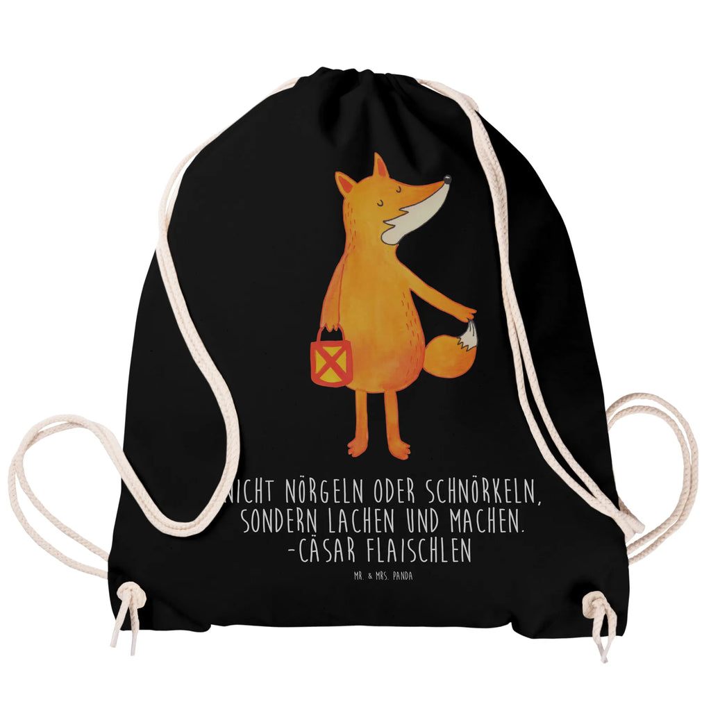 Drawstring bag Fox Lantern jute bag, gym bag, hipster, sports bag, bag, carrier bag, fox, foxes, forest wildlife, clever as a fox, animal lover, Caesar Otto Hugo Flaischlen, Saint Martin, Lantern, Lovesickness Spell, Fox, Spell comforting, Foxes, Lantern parade, Cheer up
