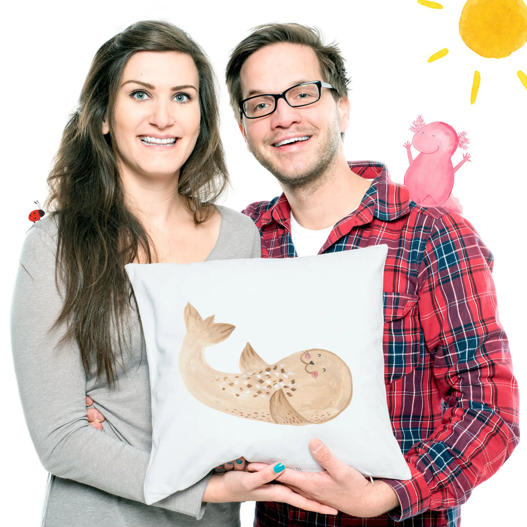 40x40 poduszka foka Leżeć Motywy zwierzęce, dobra energia, zabawne powiedzonka, zwierzęta