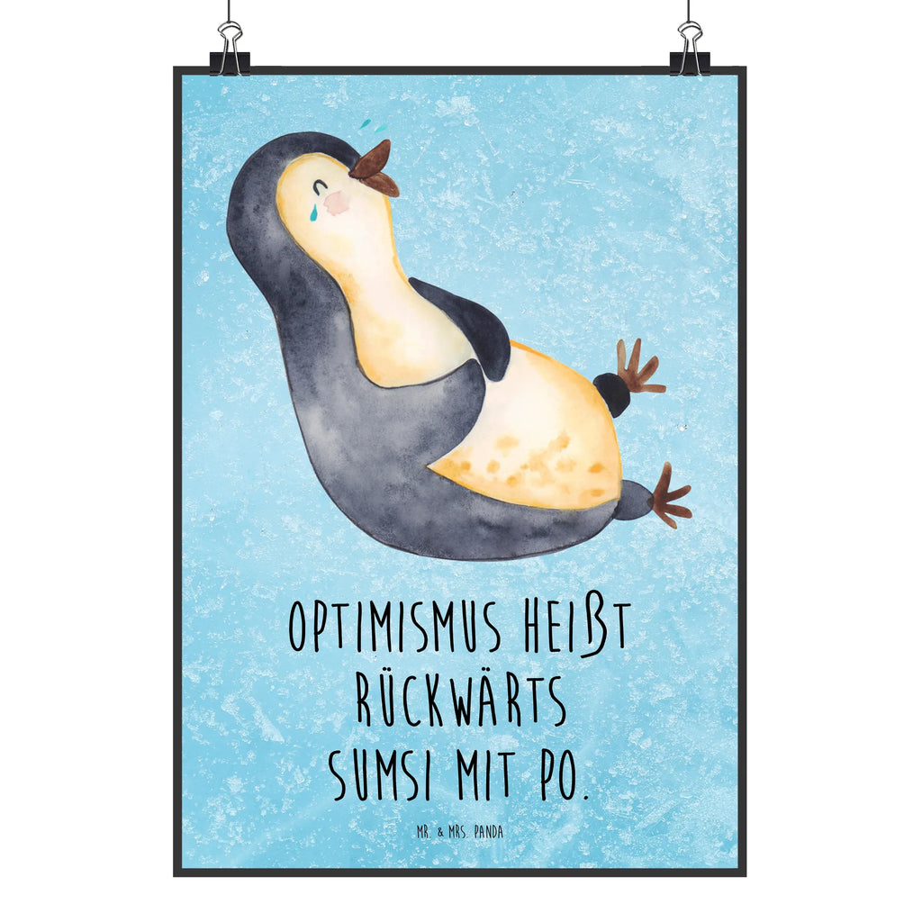 Plakat pingwin Śmiech Wanddekoration, Raumdekoration, Mr. & Mrs. Panda Poster, Wanddeko, Bild, Kinderposter, Designposter, Wandposter, Handgemaltes Poster, Kunstdruck, Wanddeko Bild, Küchenposter, Poster, Posterdruck, Pinguin, Pinguine, Lachen, Fröhlich, Humor, Optimismus, lustiger Spruch, Fröhlichkeit