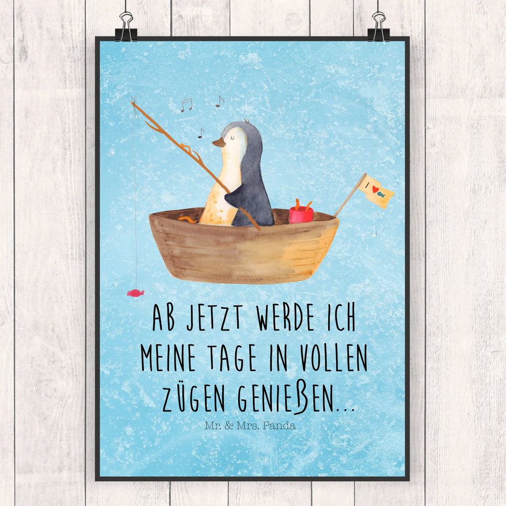 Poster Pinguin Angelboot Kunstdruck, Wanddeko, Wanddekoration, Poster, Küchenposter, Mr. & Mrs. Panda Poster, kinderzimmer poster, Wandbild, Bild, plakat, Wanddeko Bild, bild für wand, Designposter, Deko Bild, Kinderposter, Posterdruck, schlafzimmer poster, Wandposter, poster sprüche, Raumdekoration, Handgemaltes Poster, großes poster, Pinguin, genießen, Angelboot, Lebenslust, Scheidung, Neustart, Boot, Geschenkidee Liebeskummer, Pinguine, Motivation, Neuanfang, Trennung, Leben, Angeln