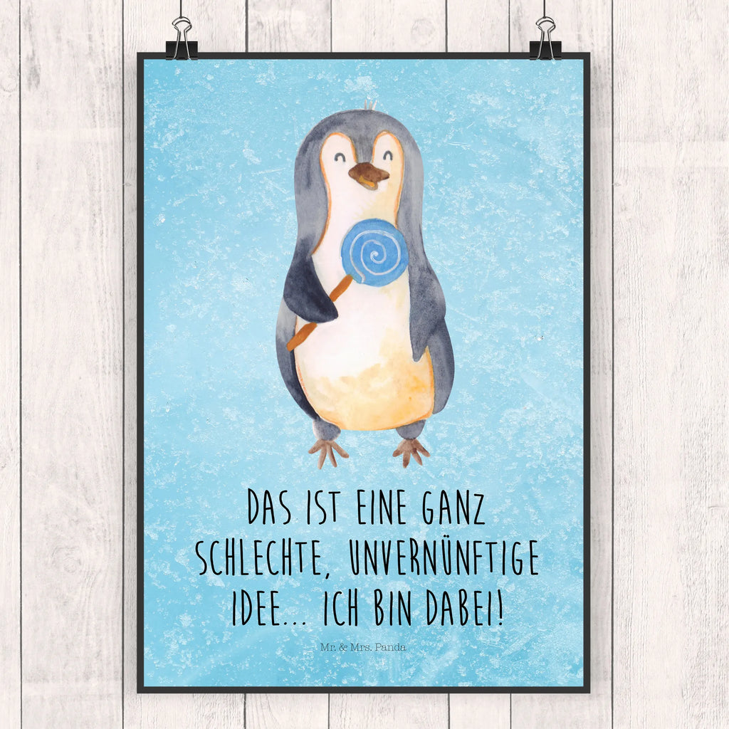 Poster Pinguin Lolli drucke, Wandposter, Plakat, Wanddekoration, Mr. & Mrs. Panda Poster, kunstposter, Posterdruck, Wanddeko Bild, Wandschmuck, wanddeko, wandkunst, Bild für Wand, kunstdruck poster, Bild, Wandbild, Designposter, kunst für die wand, wanddruck, grafikposter, Kunstdruck, Deko Bild, Poster, Pinguin, Spruch, Ganove, Lolli, Süßigkeiten, Pinguine, Rabauke, Gauner, Rebell, Blödsinn
