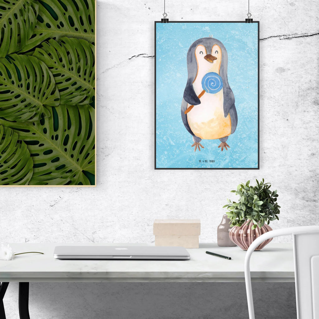 Poster Pinguin Lolli drucke, Wandposter, Plakat, Wanddekoration, Mr. & Mrs. Panda Poster, kunstposter, Posterdruck, Wanddeko Bild, Wandschmuck, wanddeko, wandkunst, Bild für Wand, kunstdruck poster, Bild, Wandbild, Designposter, kunst für die wand, wanddruck, grafikposter, Kunstdruck, Deko Bild, Poster, Pinguin, Spruch, Ganove, Lolli, Süßigkeiten, Pinguine, Rabauke, Gauner, Rebell, Blödsinn