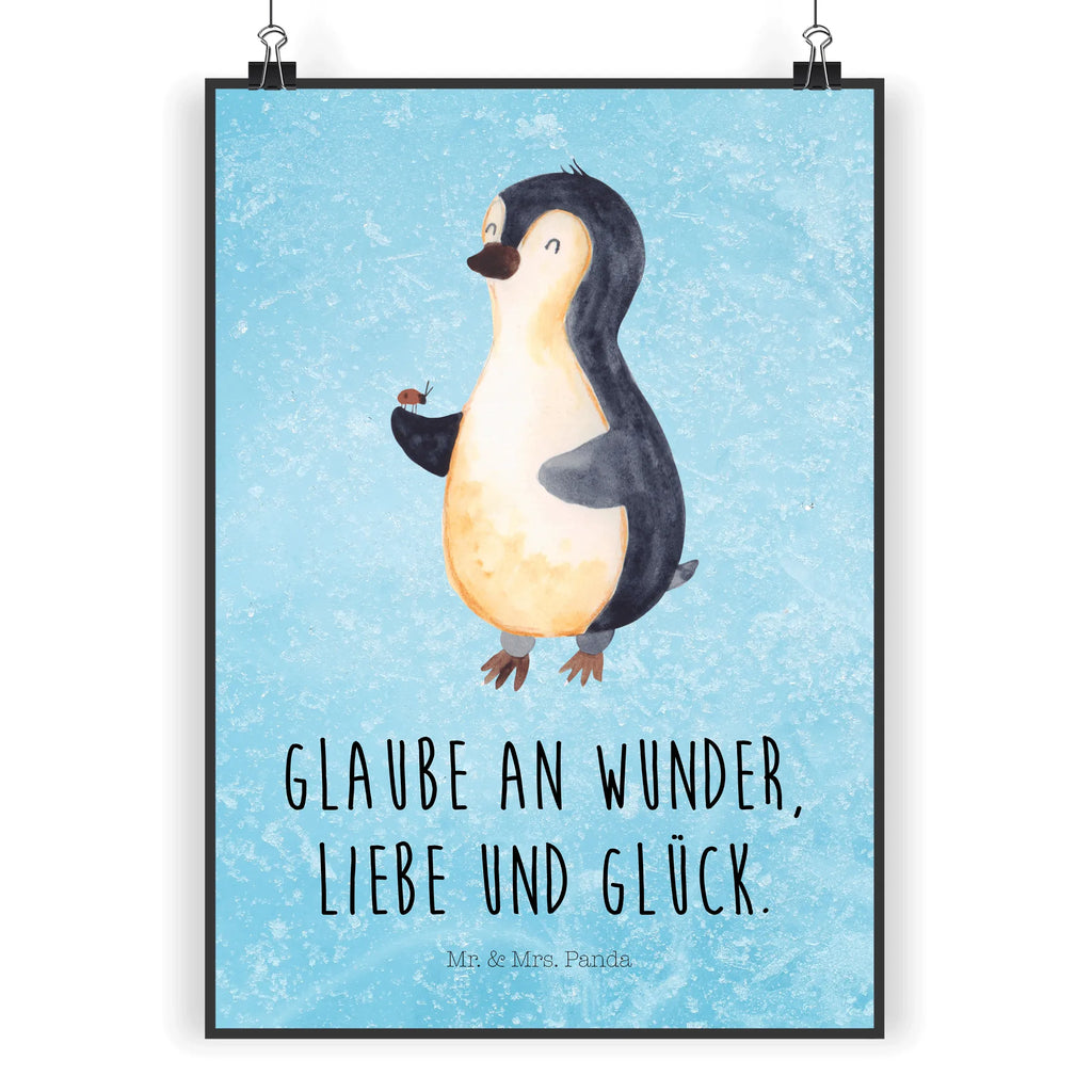 Poster Penguin ladybug Deko Bild, kunstdruck poster, Wandschmuck, Bild für Wand, Mr. & Mrs. Panda Poster, Bild, Kunstdruck, Wandposter, grafikposter, Plakat, Wandbild, wandkunst, wanddeko, kunst für die wand, Wanddekoration, Poster, kunstposter, Posterdruck, Designposter, drucke, Wanddeko Bild, wanddruck, Pinguin, Liebe, Glück, Marienkäfer, Pinguine, Lebensfreude, Wunder, Freude