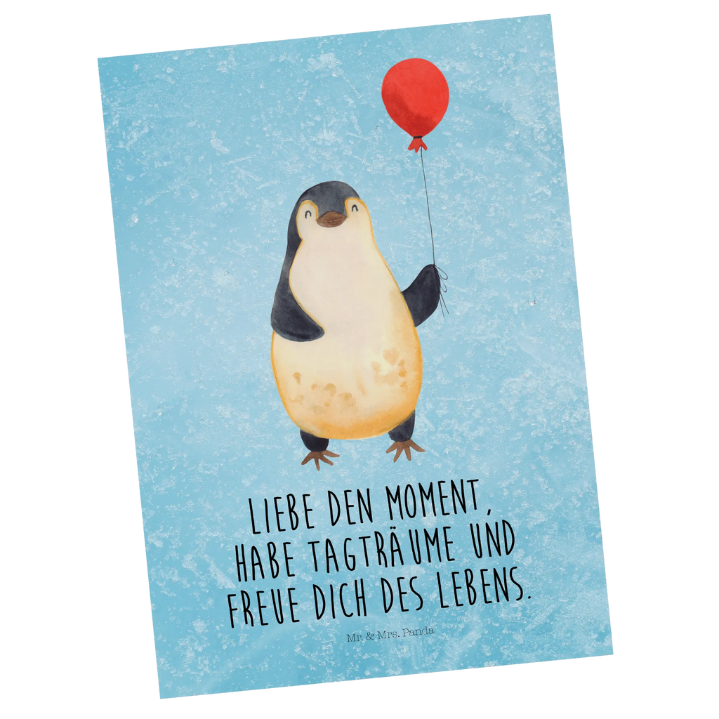 Postcard Penguin balloon North Pole, Penguins, penguins, new life, love of life, gift girlfriend, best friend, balloon, new start, gift idea