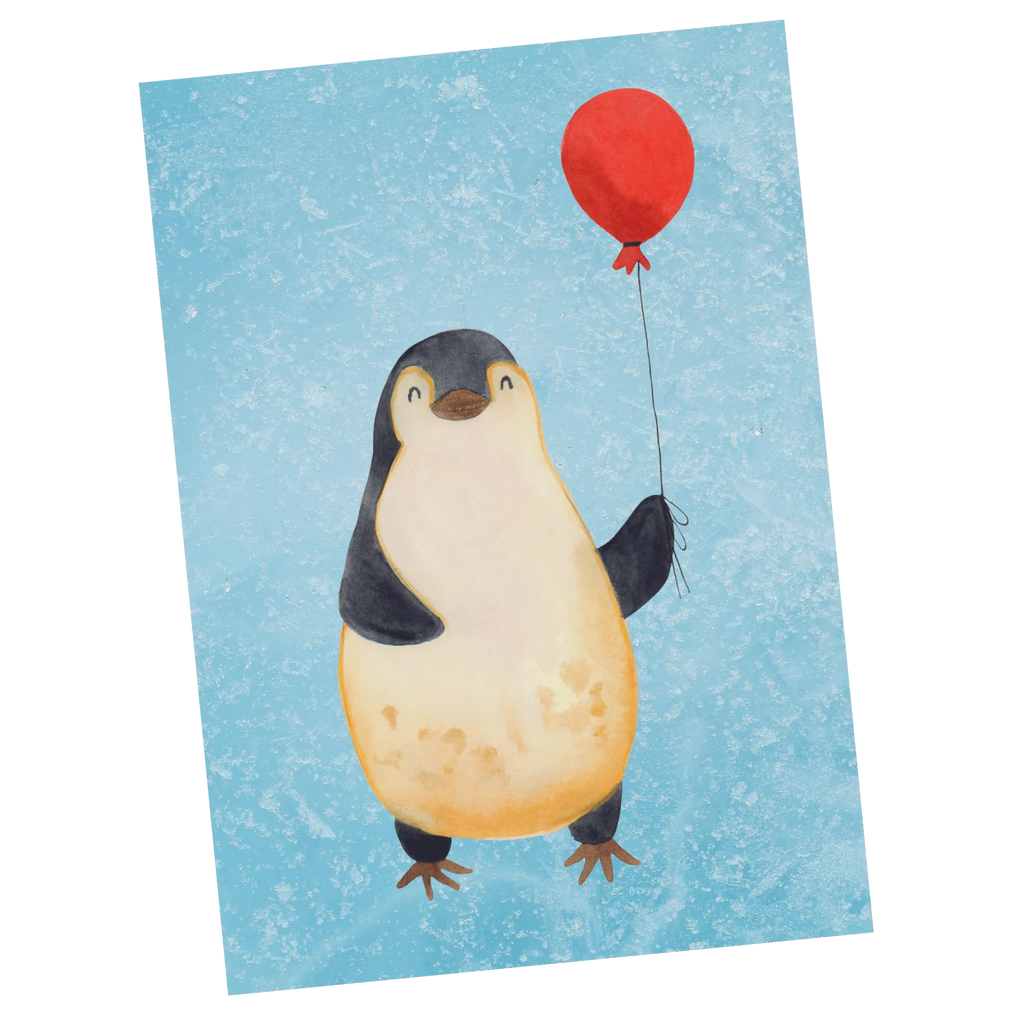 Postcard Penguin balloon North Pole, Penguins, penguins, new life, love of life, gift girlfriend, best friend, balloon, new start, gift idea