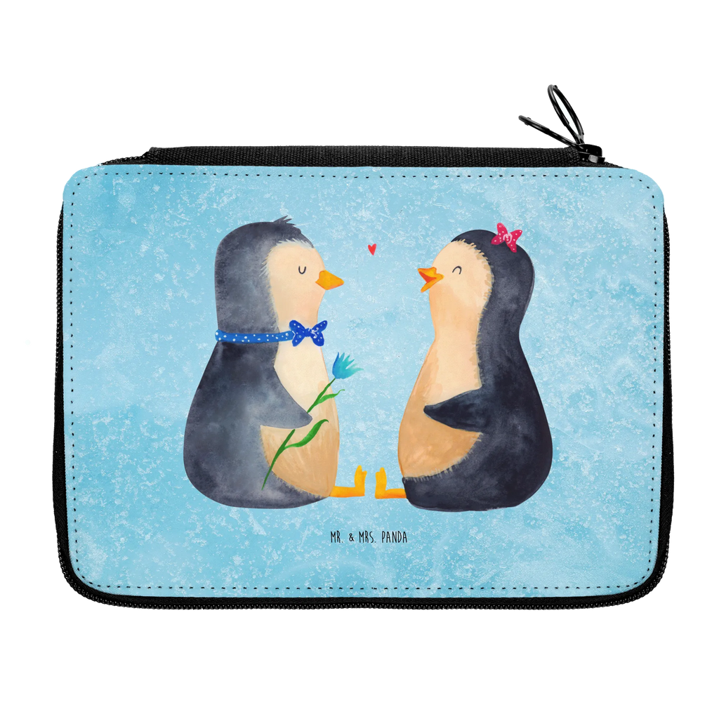 Leather folder Penguin pair Kind, Schüler, Schule, Schülerin, Stiftetasche, Grundschule, Einschulung, Federmäppchen, Bestückte Federmappe, Kinder Federmappe, Federmappe, Stifte Etui, Büro Stifte Etui, Geschenk, Stifterolle, Motiv, Federmappe Einschulung, Federmäppchen bedruckt, Pinguin, Liebesbeweis, große Liebe, Traumpaar, Jahrestag, Liebe, Pinguine, Liebesgeschenk, Liebespaar, Verlobung, Hochzeitstag, Hochzeit, Hochzeitsgeschenk