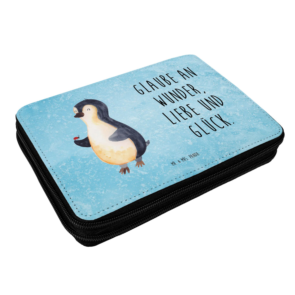 Leather folder Penguin ladybug Schüleretui, Bleistiftetui, Schlampermäppchen, Stifte Etui, Federmäppchen, Stifteetui, Stiftetasche, Schreibetui, Schuletui, Zeichenetui, Bleistift Etui, Mäppchen, Federmappe Set, Stiftemappe, Etui für Stifte, Schreibmappe, Buntstiftmäppchen, Farbstiftetui, Federtasche, Stiftebeutel, Malmappe, Buntstiftetui, Schulmäppchen, Pinguin, Glück, Liebe, Freude, Pinguine, Marienkäfer, Wunder, Lebensfreude