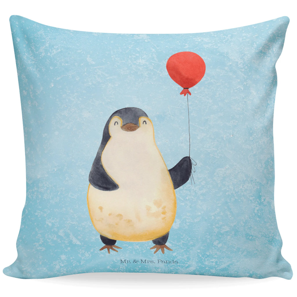 Cushion Penguin balloon pillows, bedroom, Pillow, pillow case, pad, fluffy, cushion, settee, sofa, soft, couch, 40x40, bed, 40 x 40, Penguin, North Pole, Winter, Penguins, new start, penguins, balloon, best friend, happiness, gift girlfriend, love, daydreams, new life, love of life, motivation, gift idea