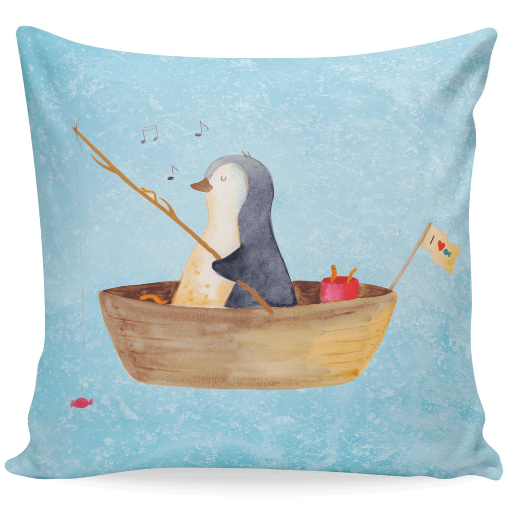 Cushion Penguin fishing boat cushion, settee, 40x40, bedroom, pad, fluffy, 40 x 40, pillows, soft, couch, sofa, Pillow, pillow case, bed, Penguin, North Pole, Winter, Penguins, separation, love of life, new beginning, life, gift idea heartache, motivation, fishing boat, enjoy, boat, divorce, fishing, penguins, new start