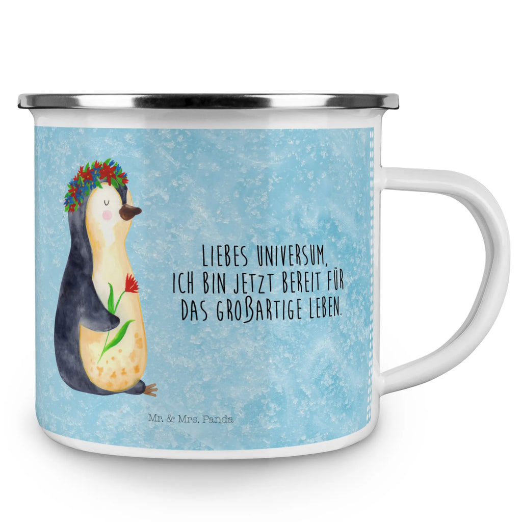 Enamel camping mug Penguin Flower enamel mug, enamel drinking mug, hiking mug, steel mug for camping, tin coffee cup, adventure mug, stainless steel drinking cup, outdoor cup, enamel camping cup, backpacking mug, travel mug, metal cup, camp coffee mug, bushcraft mug, campfire mug, camping mug, camping metal cup, camper mug, metal camping mug, lightweight camping mug, Penguin, North Pole, Winter, Penguins, goals, penguins, wreath of flowers, motivation, universe, love of life, gift idea, wishes, goals in life, life, lovesickness