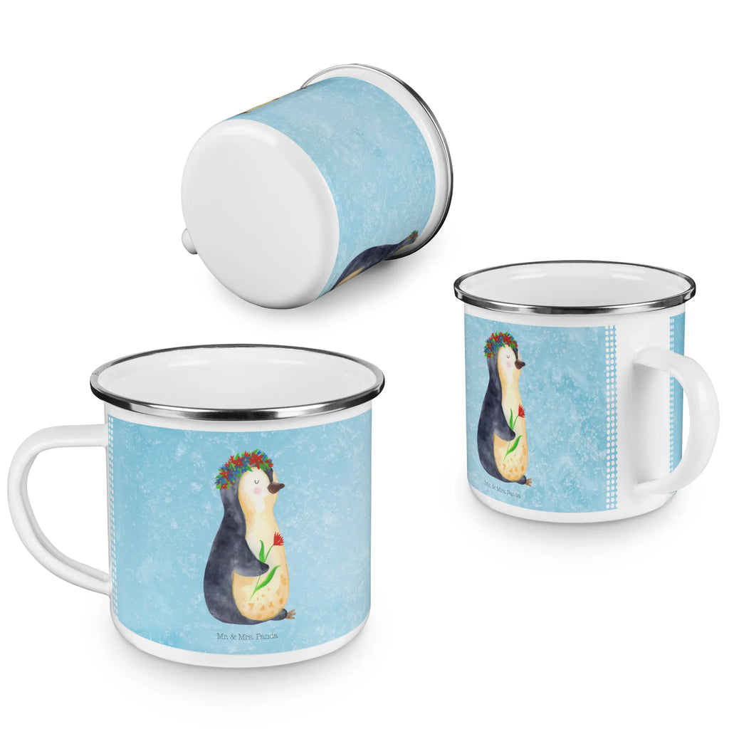 Enamel camping mug Penguin Flower enamel mug, enamel drinking mug, hiking mug, steel mug for camping, tin coffee cup, adventure mug, stainless steel drinking cup, outdoor cup, enamel camping cup, backpacking mug, travel mug, metal cup, camp coffee mug, bushcraft mug, campfire mug, camping mug, camping metal cup, camper mug, metal camping mug, lightweight camping mug, Penguin, North Pole, Winter, Penguins, goals, penguins, wreath of flowers, motivation, universe, love of life, gift idea, wishes, goals in life, life, lovesickness