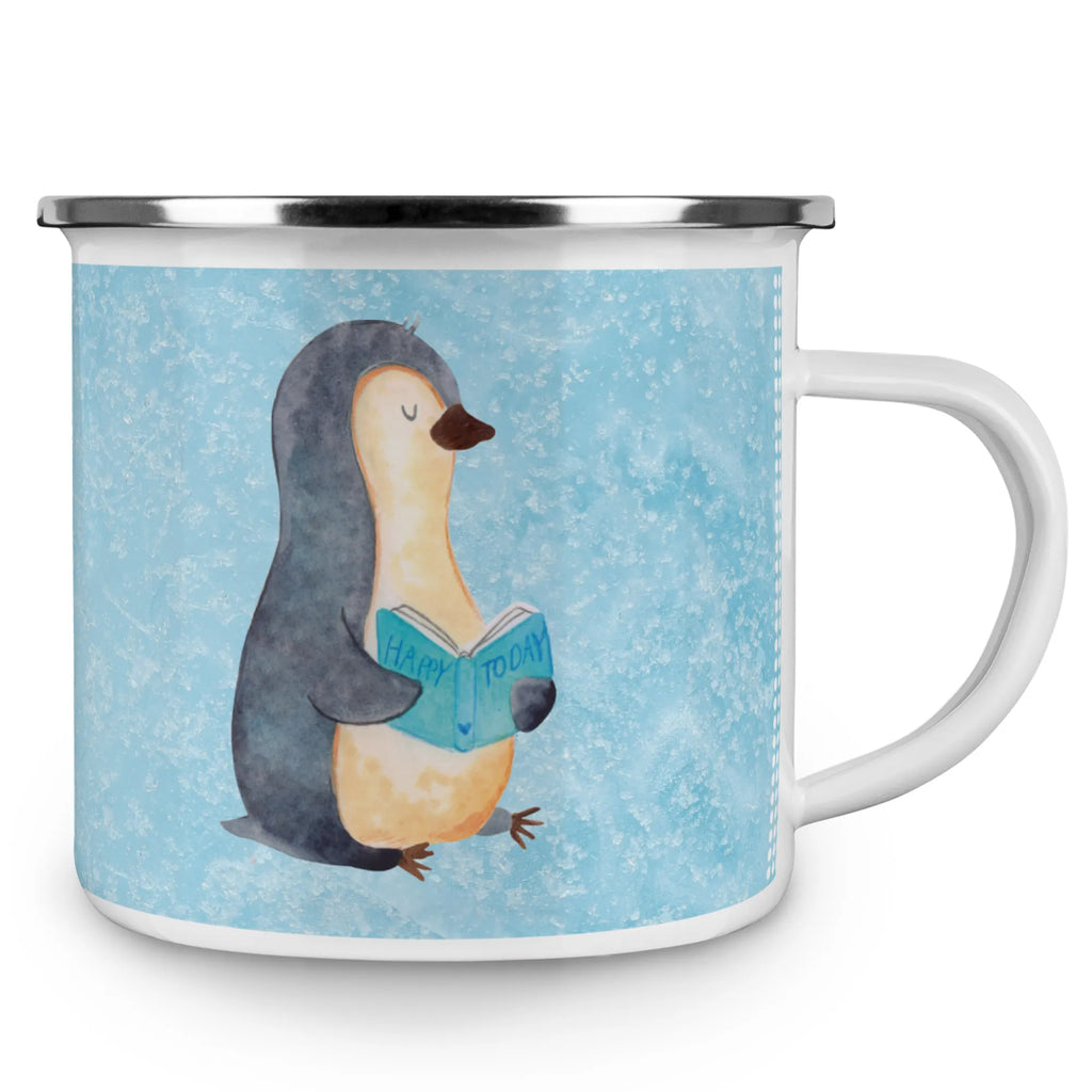 Kempingowy kubek emaliowany pingwin książka Tasse Emaille, Tasse, Emaille Becher, Metalltasse, becher emaille, blechbecher, Blechtasse, Emailletasse, Campingtasse, Trinkbecher, reisetasse, Reisebecher, metallbecher, Becher, Kaffeetasse, wanderbecher, Teebecher, emaillebecher, Campingbecher, wandertasse, Teetasse, Emaille Tasse, Kaffeebecher, Pott, Pinguin, Bücherwurm, Faulenzen, Ferien, Pinguine, Nichtstun, Freizeit, Buch, Urlaub, Lesen