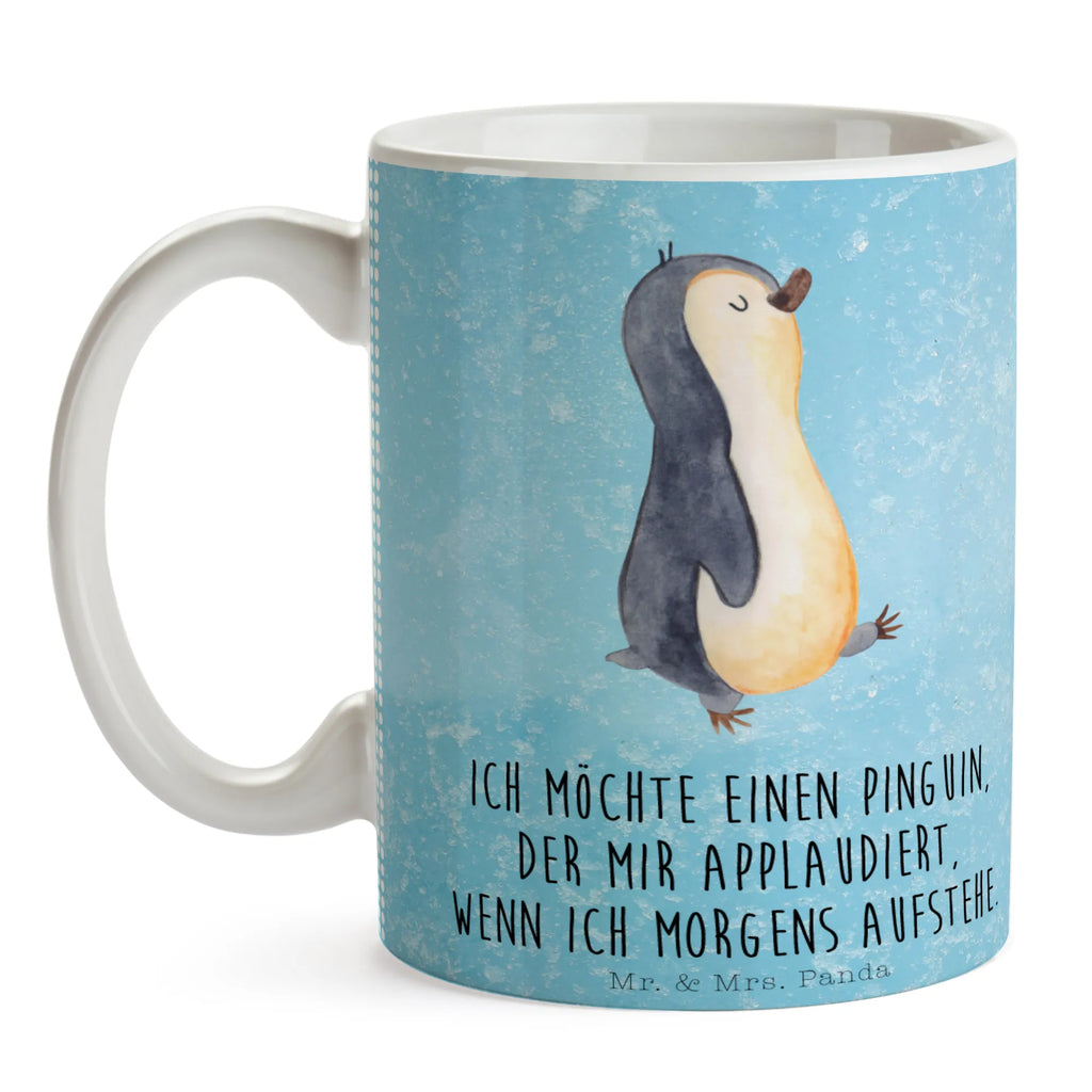 Mug Penguin march Geschenktasse, Tasse, Tasse mit Motiven, Teetasse, Tasse mit Zitaten, Porzellantasse, Keramiktasse, Kaffeetasse, Bürotasse, Pinguin, Langschläfer, Schwester, Familie, Frühaufsteher, Pinguine, Bruder