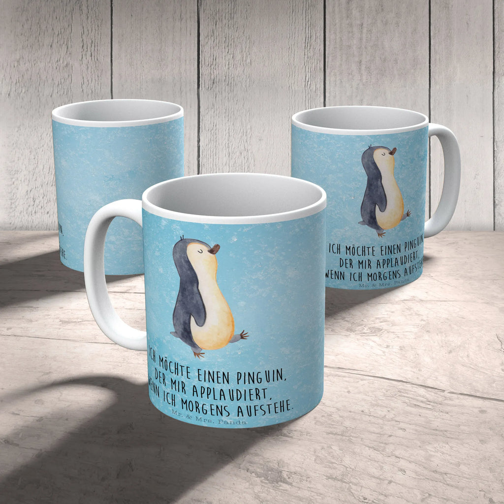Mug Penguin march Geschenktasse, Tasse, Tasse mit Motiven, Teetasse, Tasse mit Zitaten, Porzellantasse, Keramiktasse, Kaffeetasse, Bürotasse, Pinguin, Langschläfer, Schwester, Familie, Frühaufsteher, Pinguine, Bruder