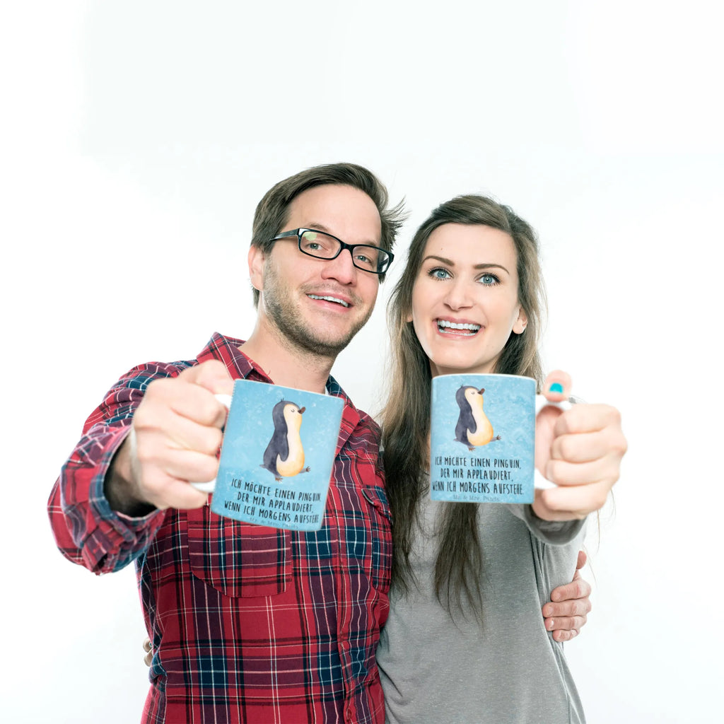 Mug Penguin march Geschenktasse, Tasse, Tasse mit Motiven, Teetasse, Tasse mit Zitaten, Porzellantasse, Keramiktasse, Kaffeetasse, Bürotasse, Pinguin, Langschläfer, Schwester, Familie, Frühaufsteher, Pinguine, Bruder