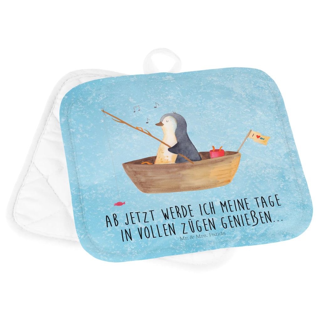 2er Set Topflappen  Pinguin Angelboot Topflappen Set, Topfhandschuhe, Topflappenset, topfhalter, Topflappen, 2er Set Topflappen, Topflappen 2er Set, Topfuntersetzer, Pinguin, Neuanfang, Pinguine, Geschenkidee Liebeskummer, Leben, Angeln, Genießen, Angelboot, Trennung, Lebenslust, Neustart, Scheidung, Motivation, Boot