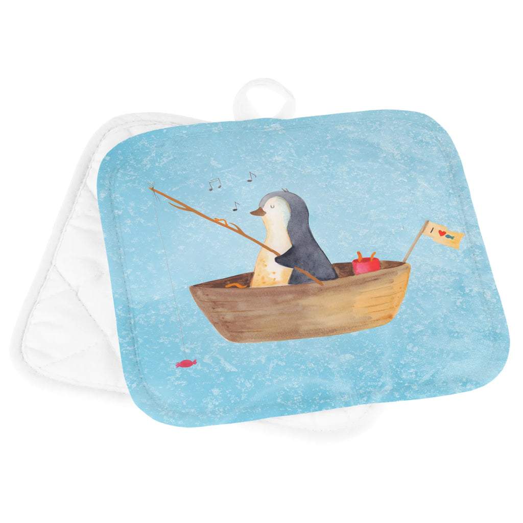 2er Set Topflappen  Pinguin Angelboot Topflappen Set, Topfhandschuhe, Topflappenset, topfhalter, Topflappen, 2er Set Topflappen, Topflappen 2er Set, Topfuntersetzer, Pinguin, Neuanfang, Pinguine, Geschenkidee Liebeskummer, Leben, Angeln, Genießen, Angelboot, Trennung, Lebenslust, Neustart, Scheidung, Motivation, Boot